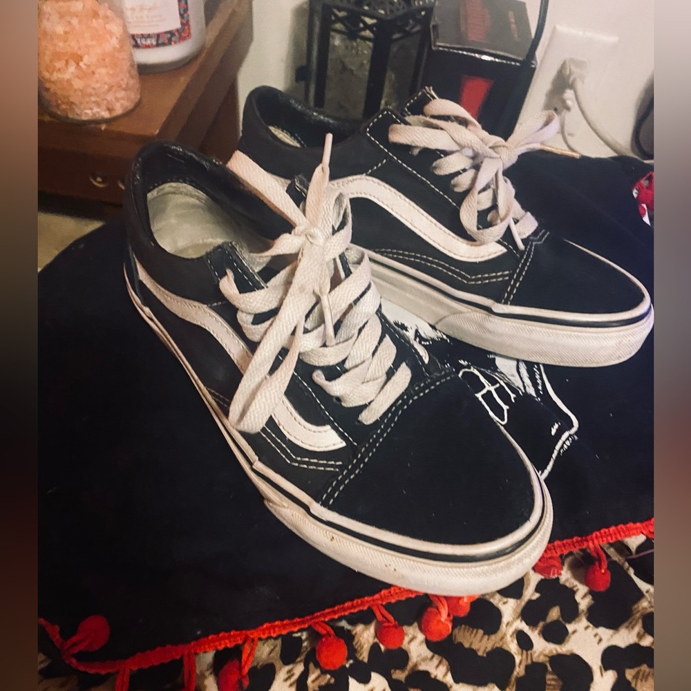 Vans Sk8-Lo Black & White Skate Shoes, size 6 - Picture 7 of 9